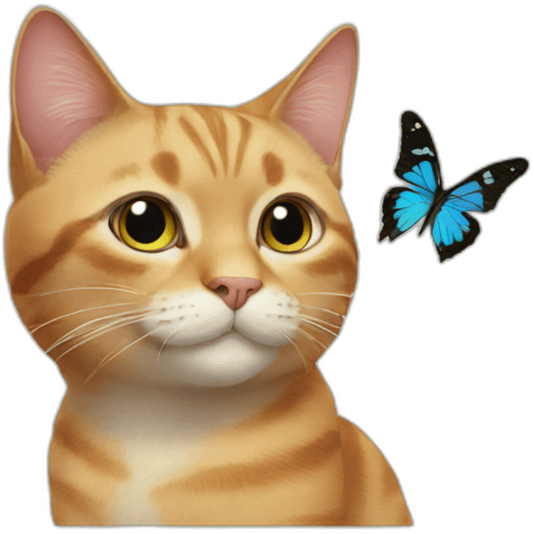 Cat with a butterfly emoji