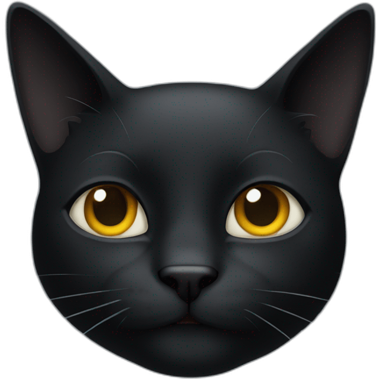 smug black cat face emoji