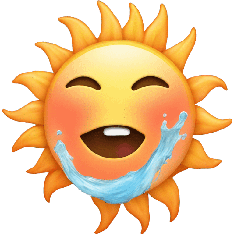 Sun with peach  emoji