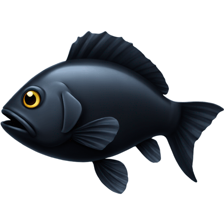  A black fish emoji