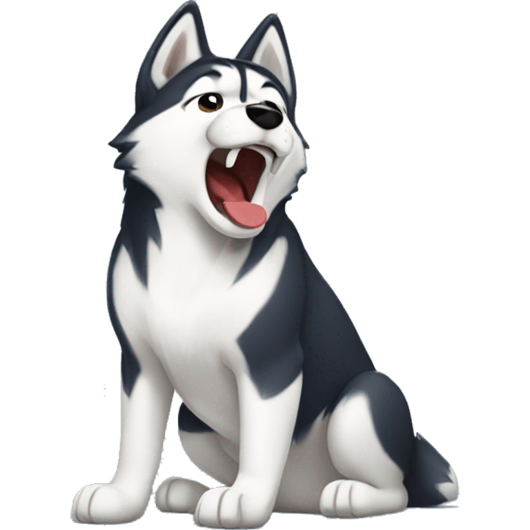 Husky howling emoji