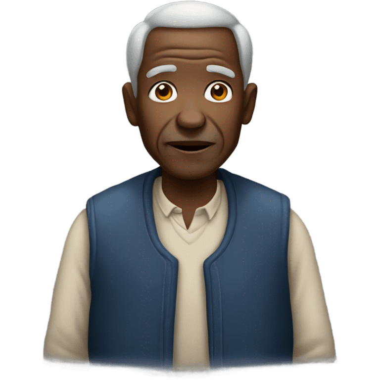 Black old man  emoji