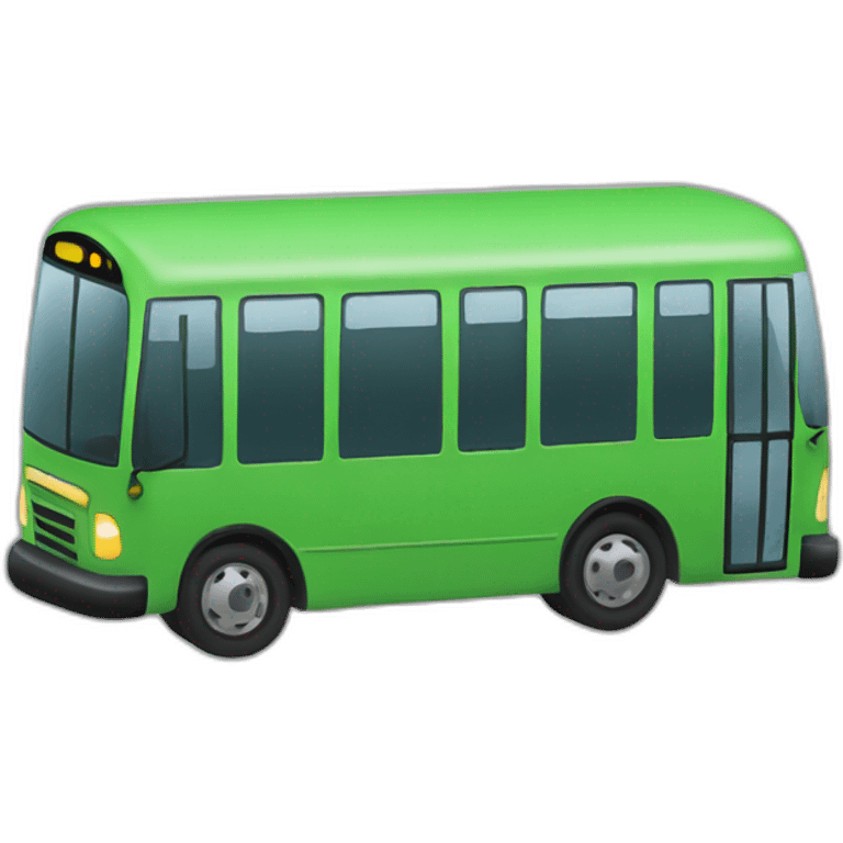 Public bus green emoji