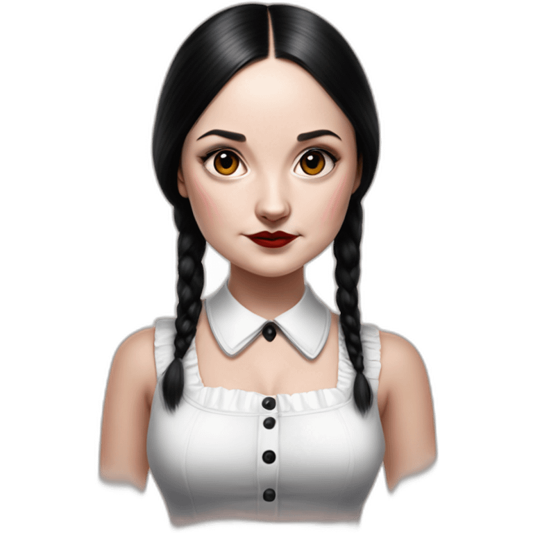 wednesday adams pinup hyperrealistic emoji