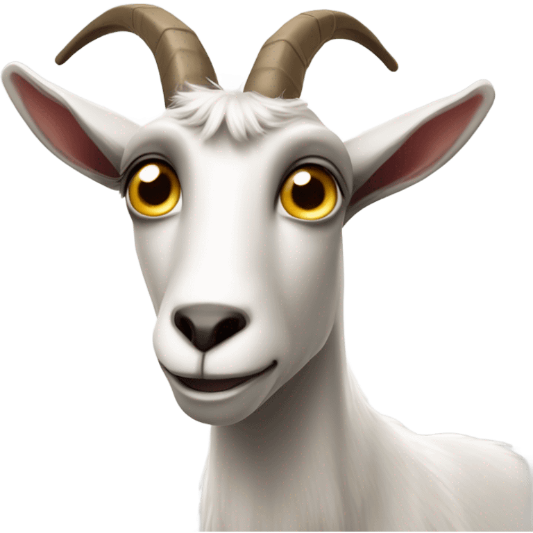 Scared  nervous goat emoji