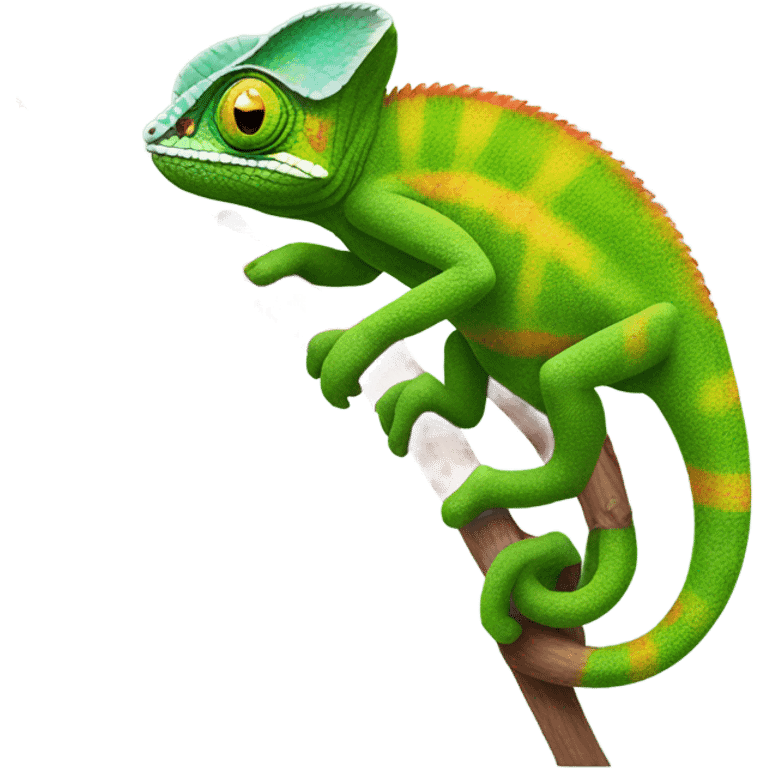 Camouflage chameleon  emoji