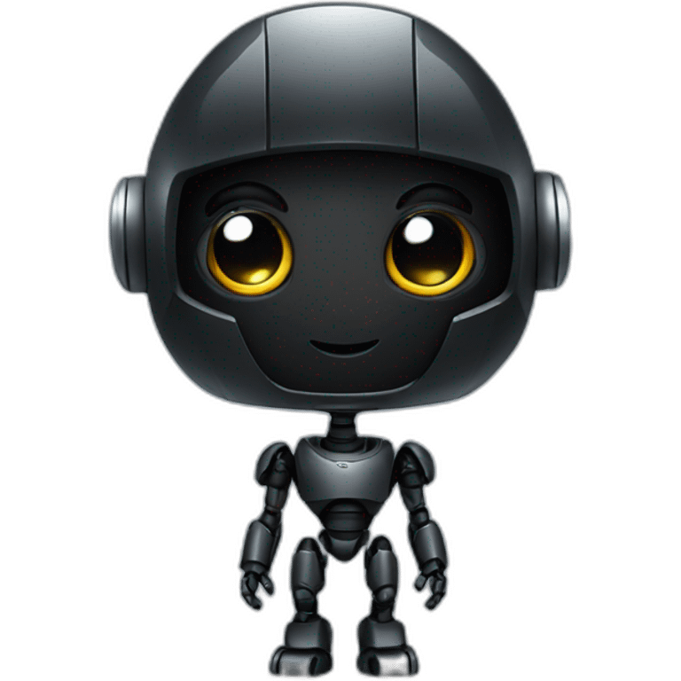 cute black robot emoji