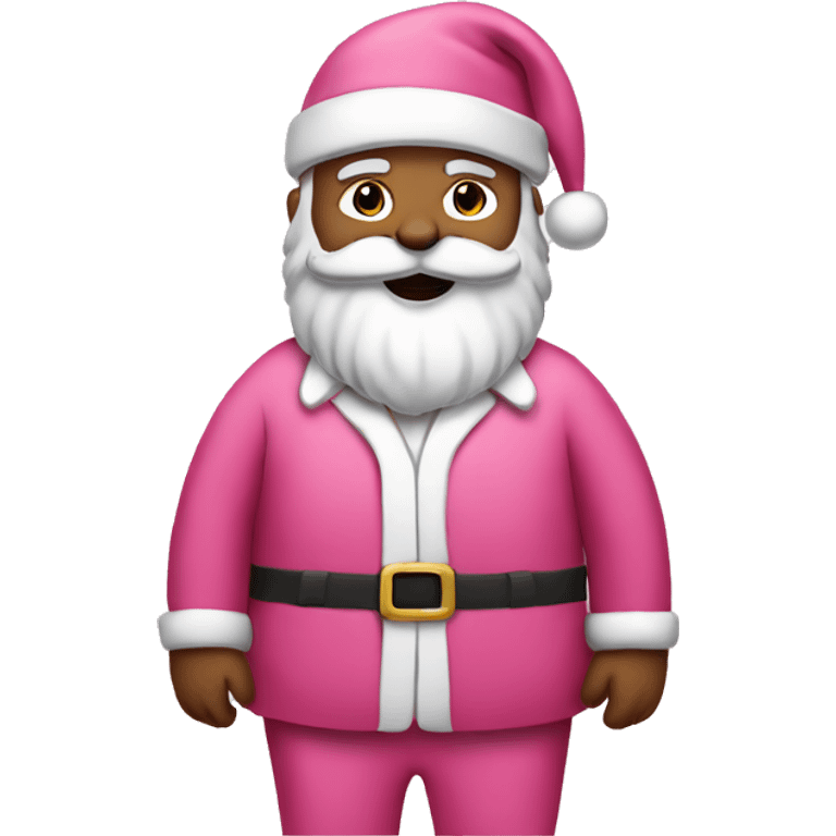 Santa wearing a pink suit  emoji