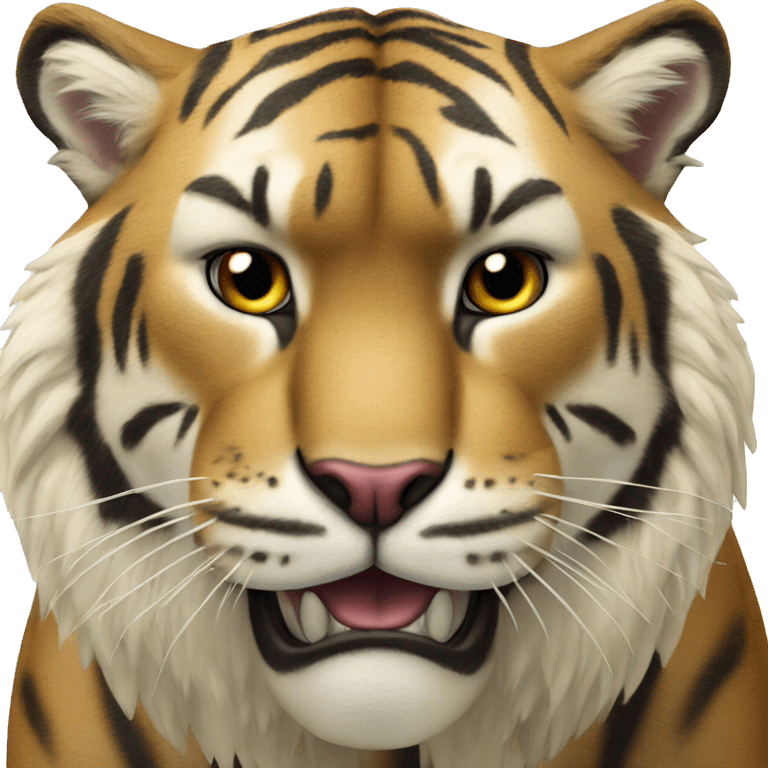 Hyper realistic sabertooth tiger  emoji