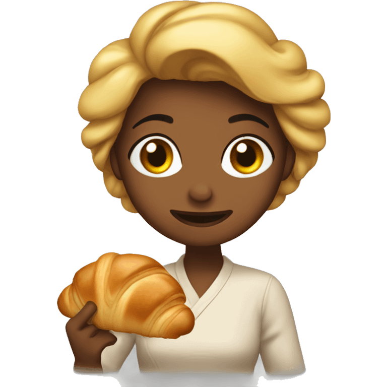 Croissant girl emoji