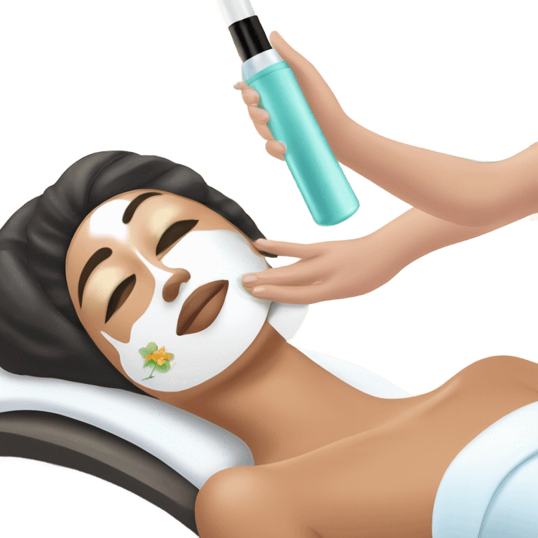 spa treatment at a cosmetologist emoji