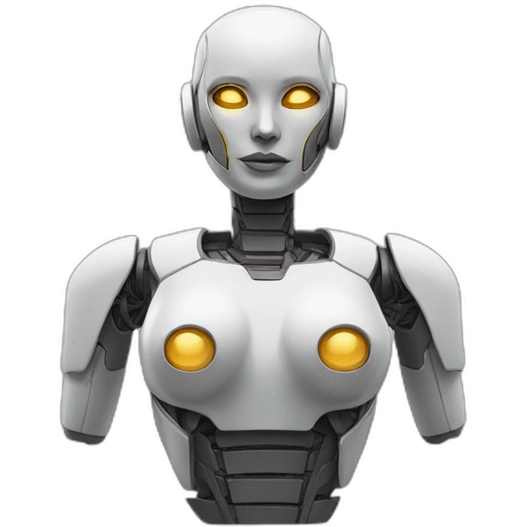 Female robot chest seen from the side emoji