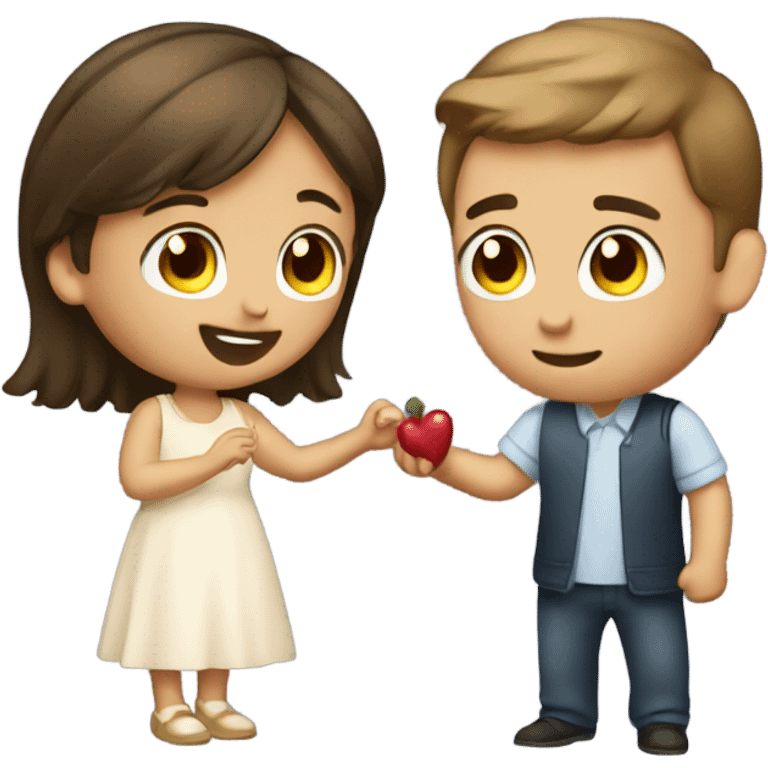 boy proposing girl emoji