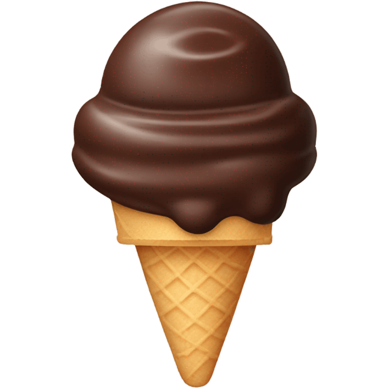 chocolate fudge ice cream emoji