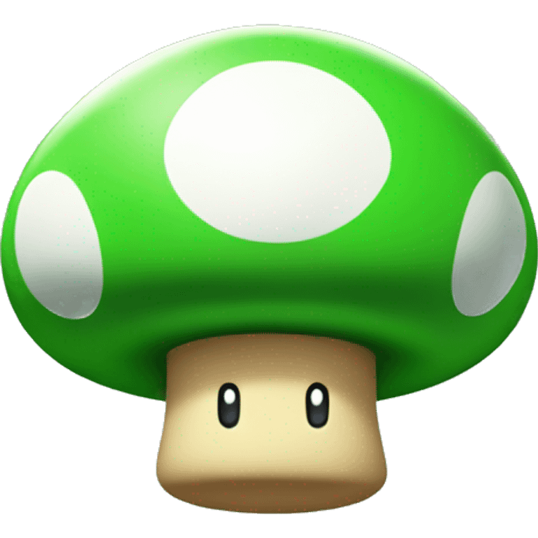 Mario green mushroom power up  emoji