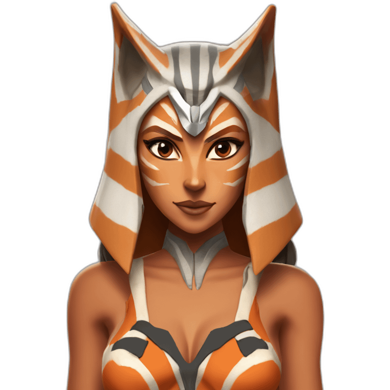 Sexy Ahsoka Tano (portrait, front facing) bikini (small horns) emoji