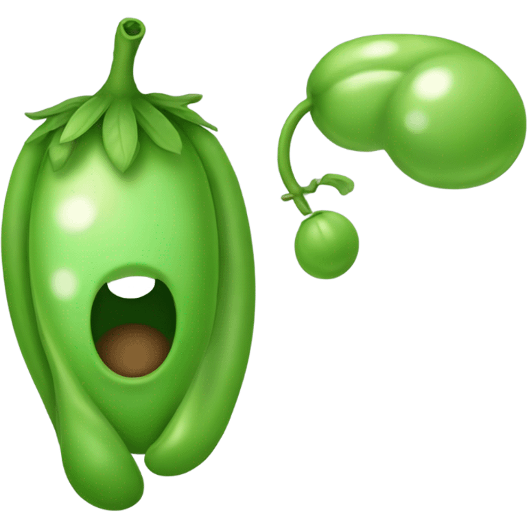 A sick pea emoji