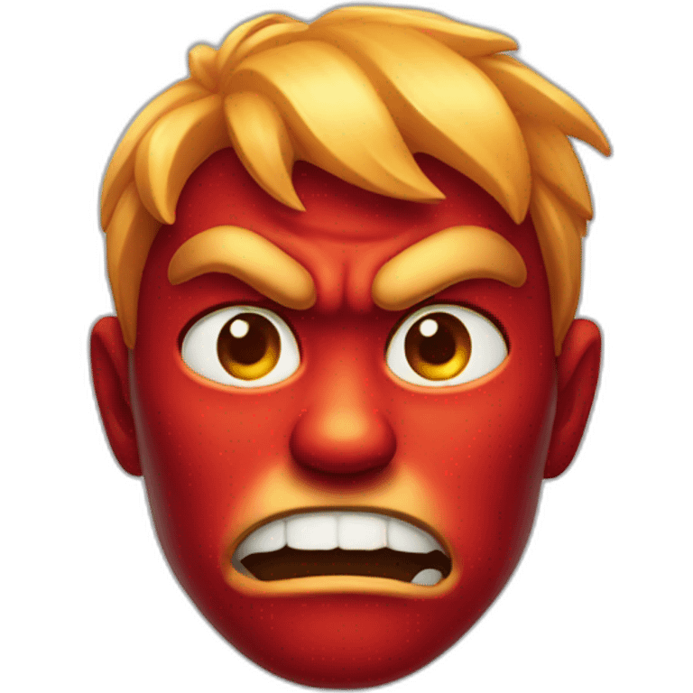 ios red demon emoji but sad looking emoji