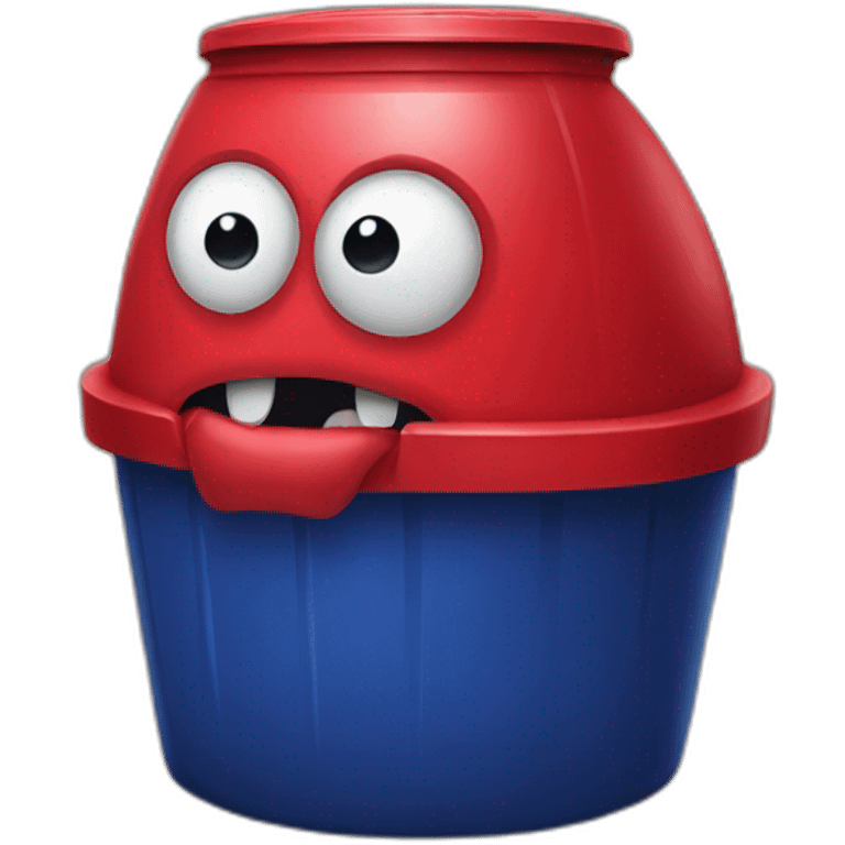 red bin monster emoji