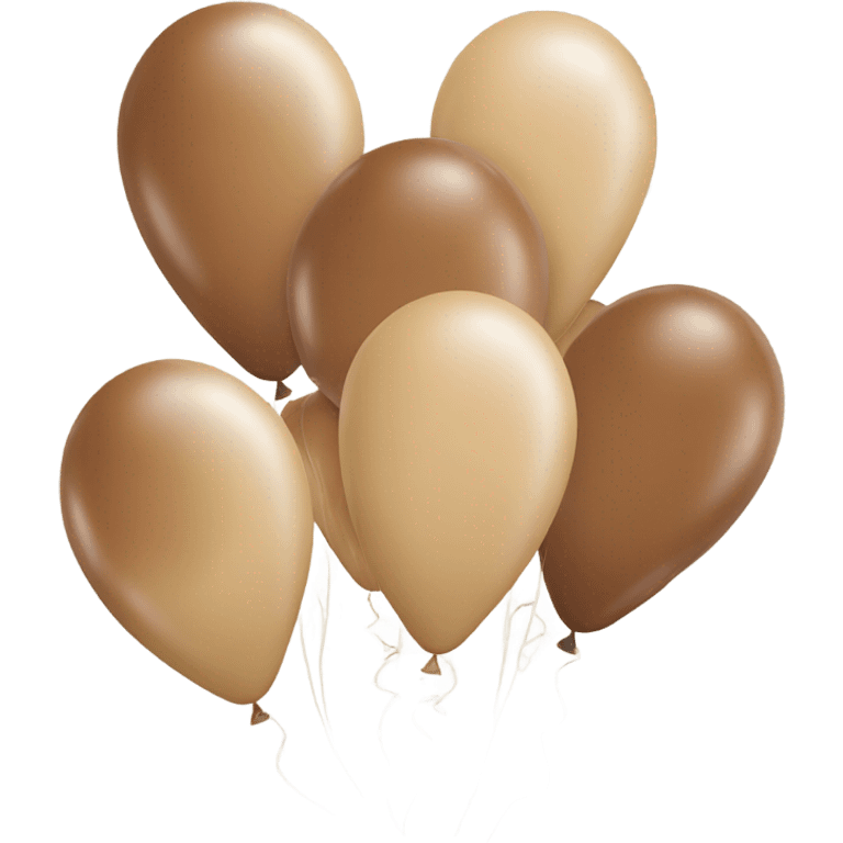 brown beige balloons emoji