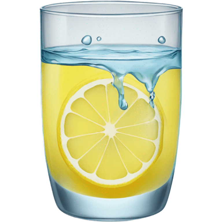 a glass of water with lemon emoji