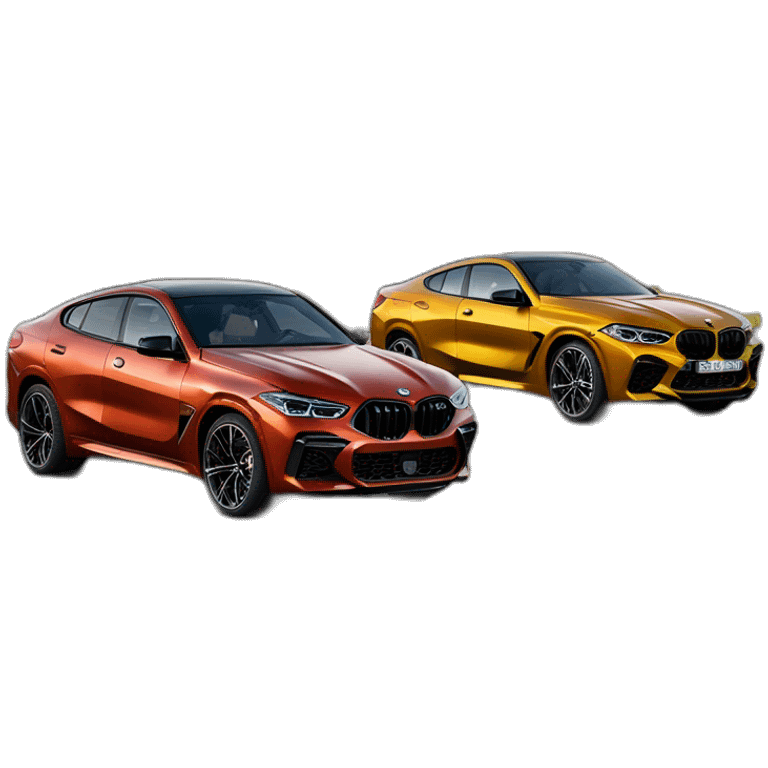 a bmw m8 and a bmw x6 emoji