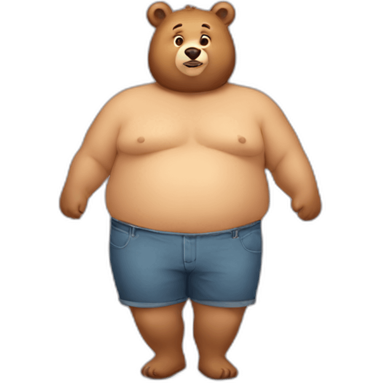 obese gay bear man emoji