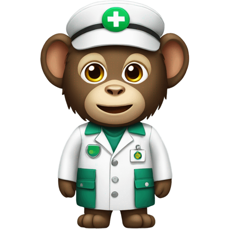 monkey in ambulance uniform emoji