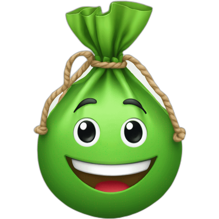 smiling green moneybag emoji