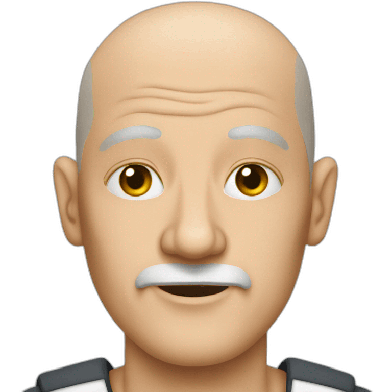 European bald prisoner in his sixties emoji