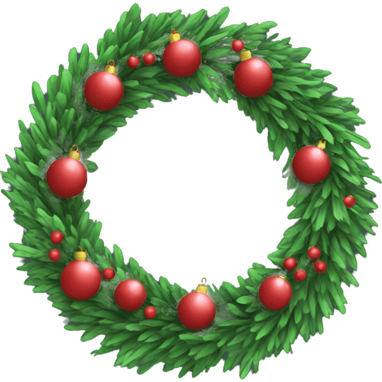 simple christmas wreath  emoji