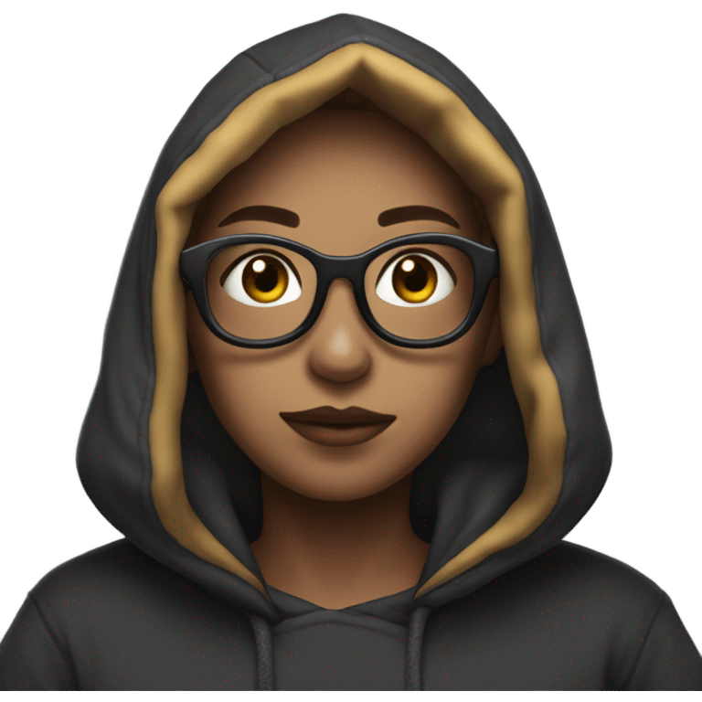 Sabrina wearing a sleep token hoodie emoji