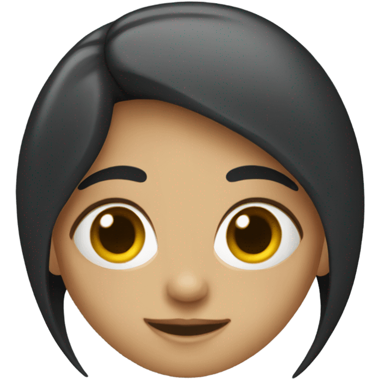 Girl with black hair emoji