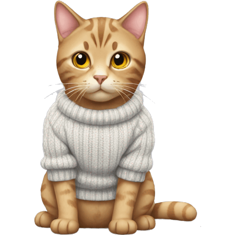 Cat with a jumper one  emoji