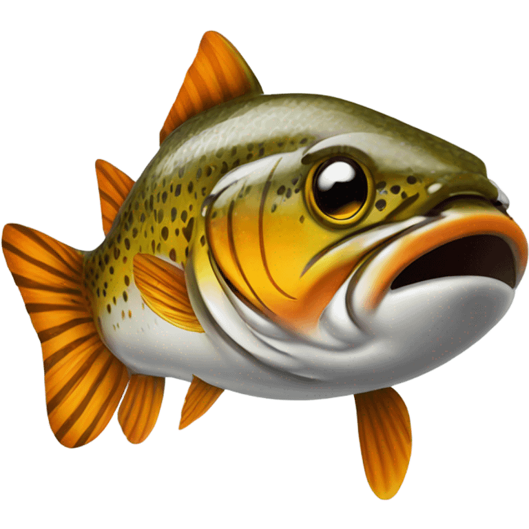 Tiger trout with Safty Googles emoji