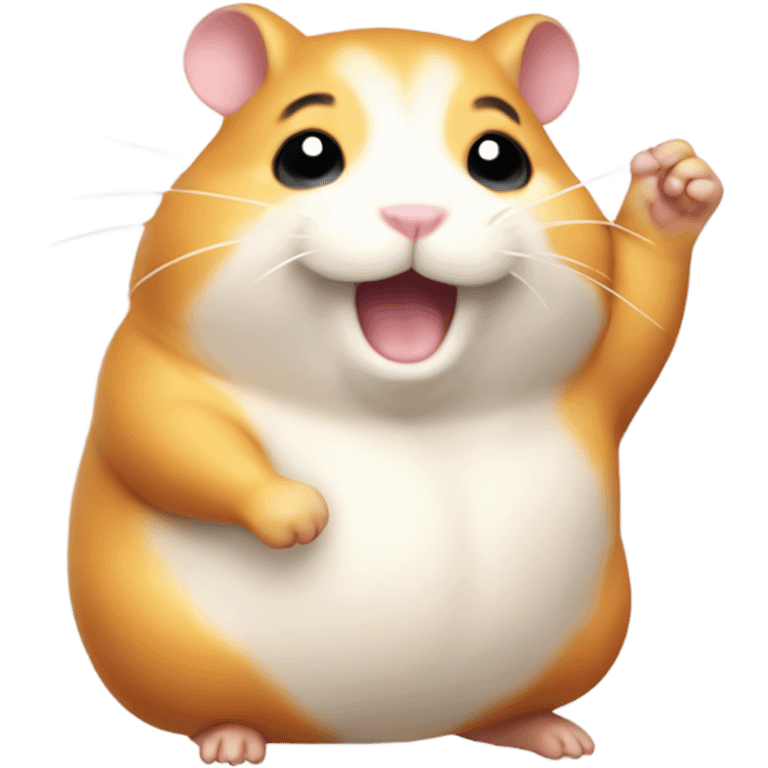 fat ecstatic hamster crafting emoji