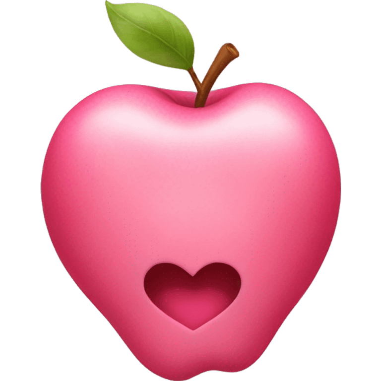 babypink apple that heart shape emoji