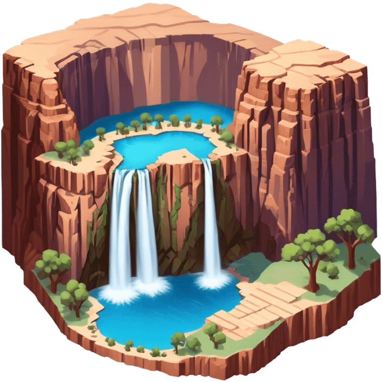 Havasu Falls, Grand Canyon isometric emoji