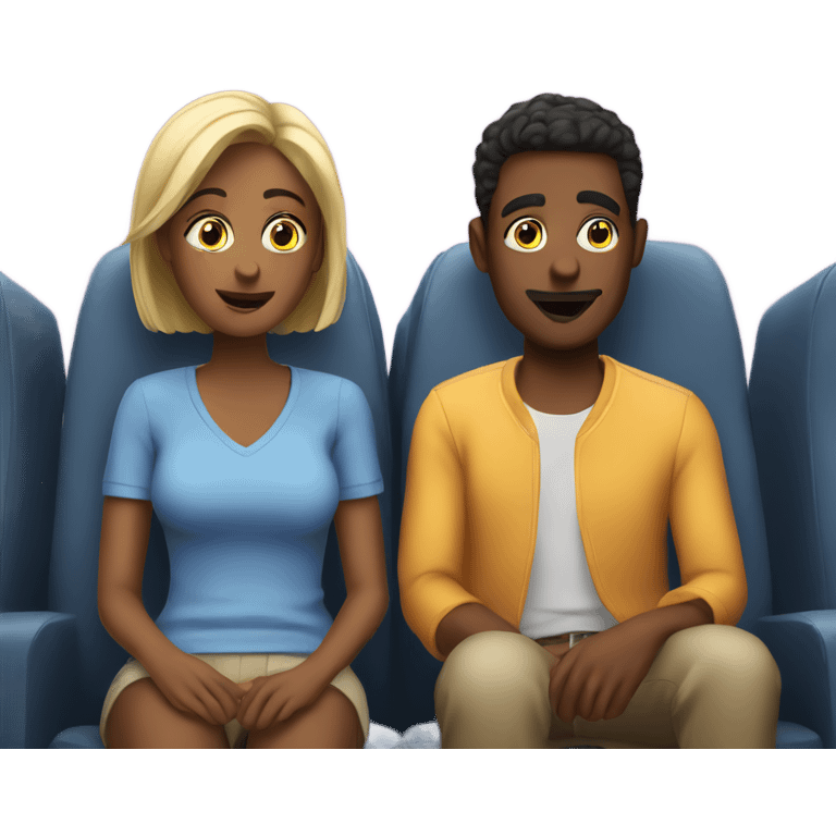 A couple watching a movie emoji