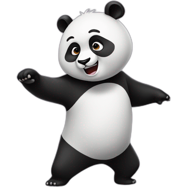 Panda qui fait un dab emoji