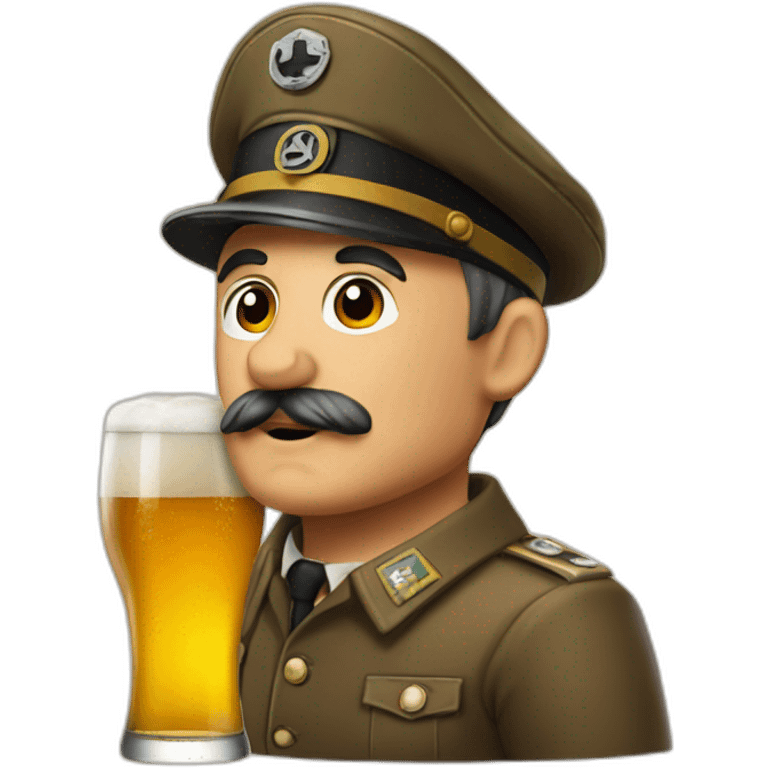 Hitler che beve una birra emoji