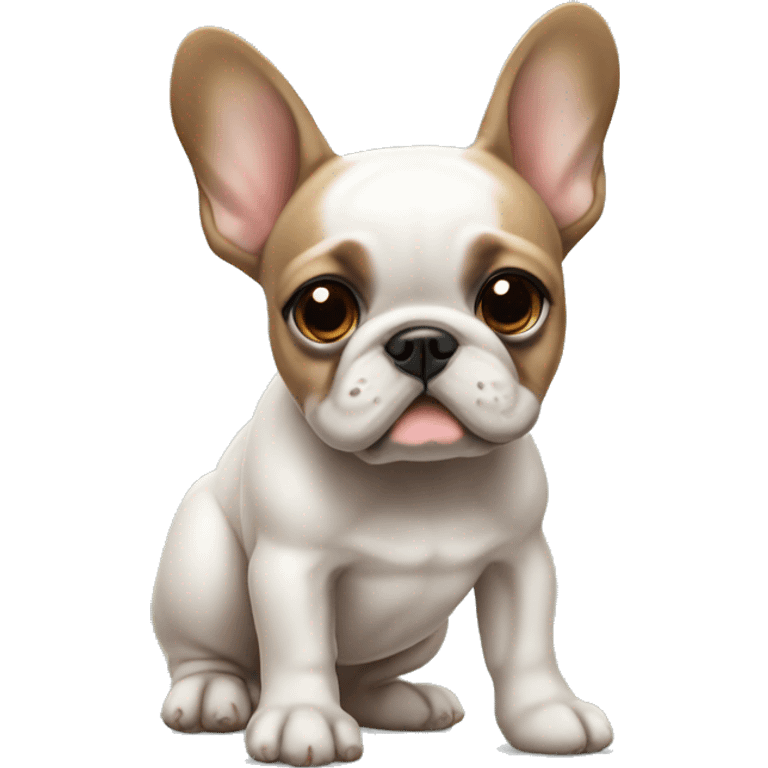 French bulldog puppy pooping emoji