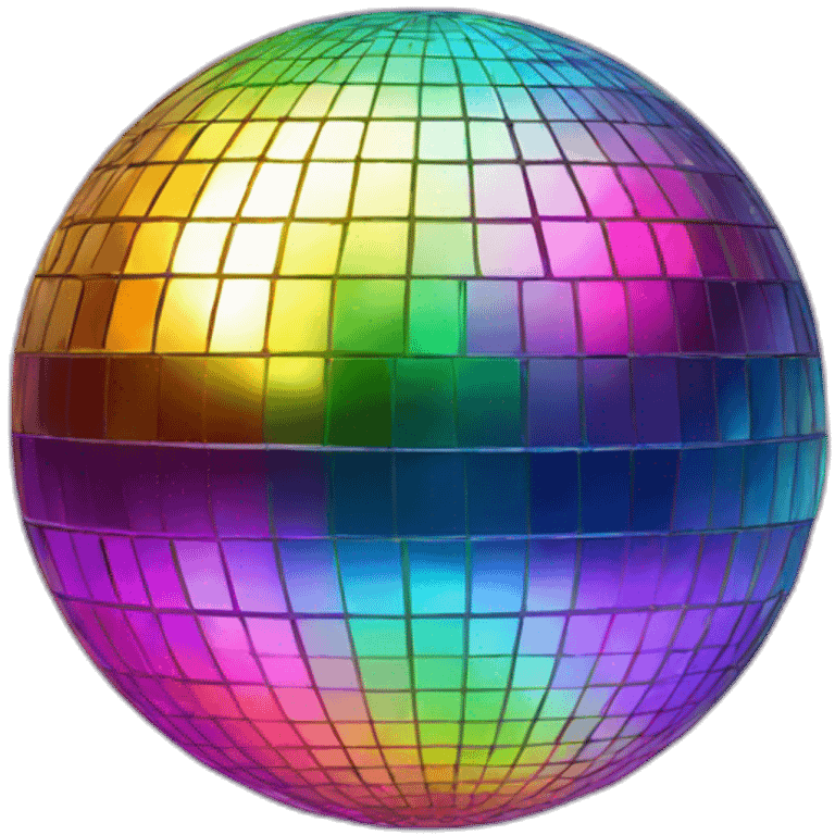 Rainbow Mirror Disco ball emoji