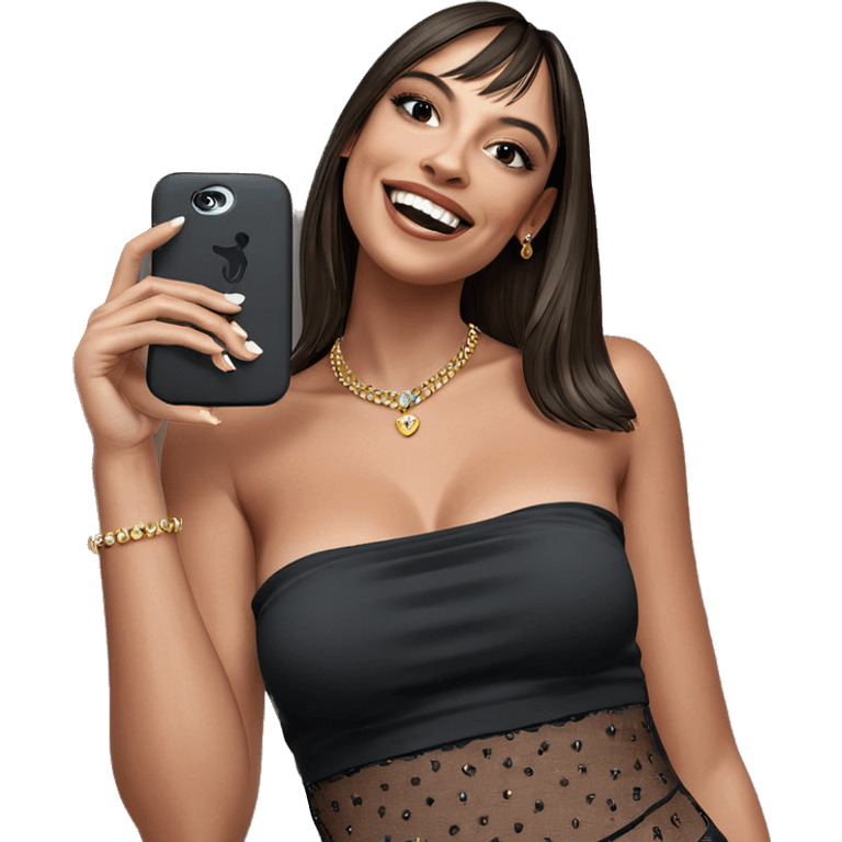 smiling girl in jewelry emoji