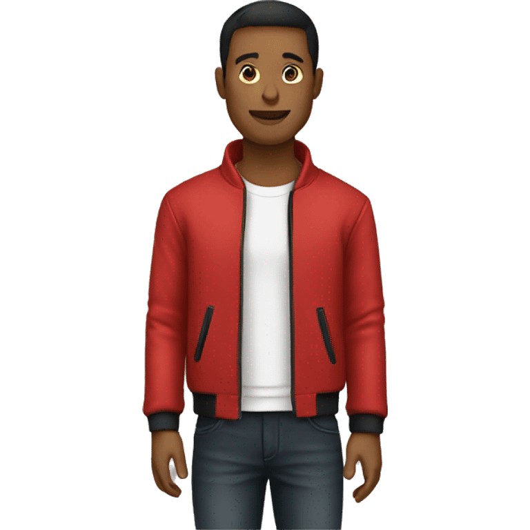 Red t-shirt, black jacket, clothing, apparel emoji