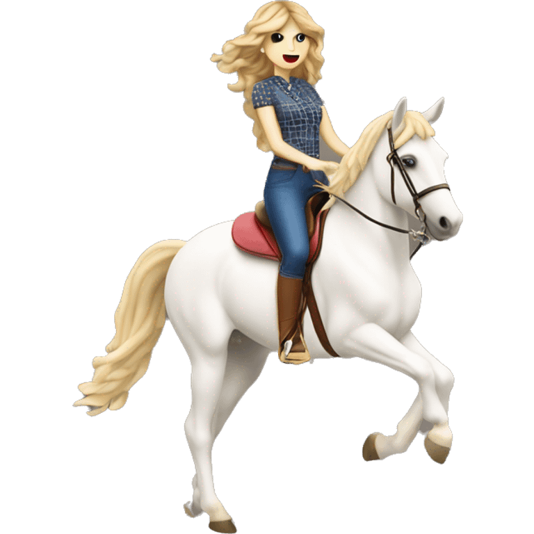 Taylor Swift on a horse ￼ emoji