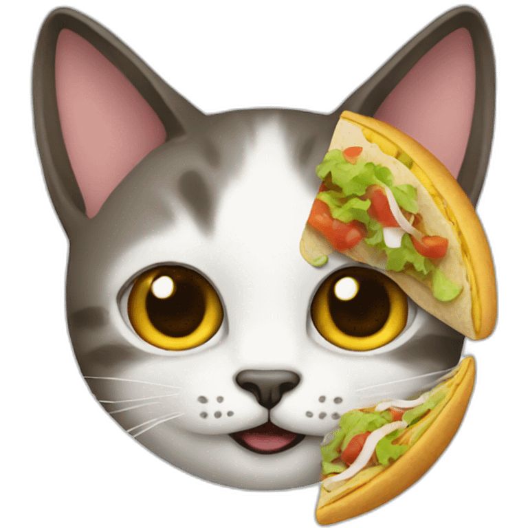 Cat with a taco emoji