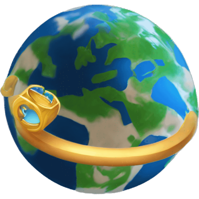 Planet earth but with a ring  emoji