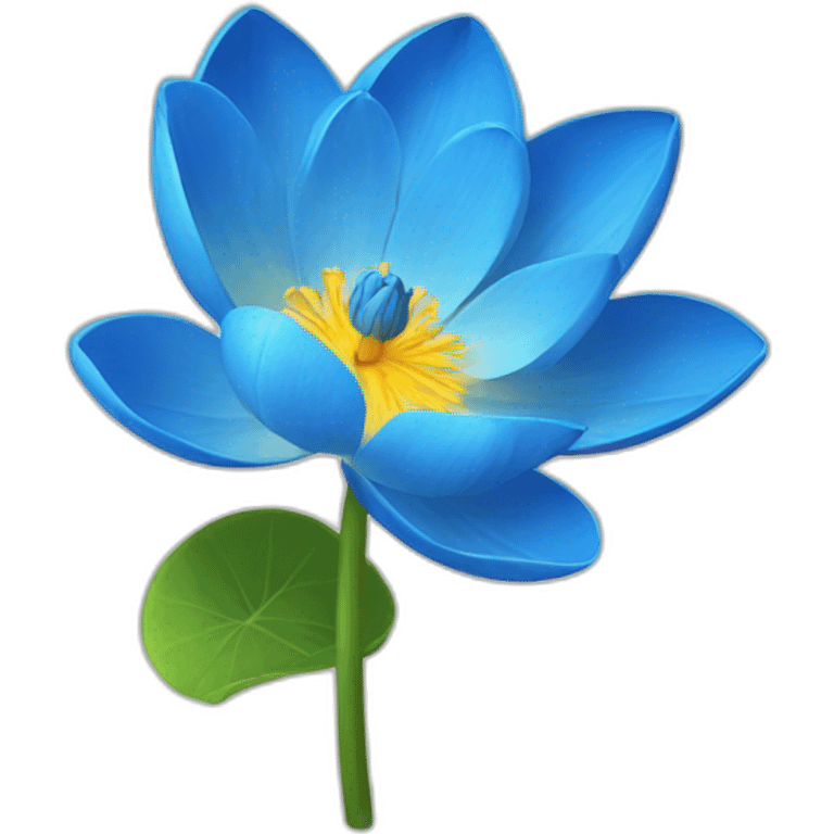 Flor de loto azul emoji