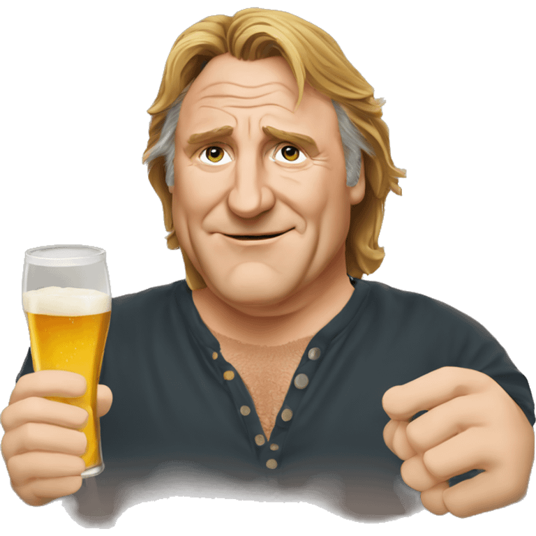 Gerard depardieu drink beer emoji